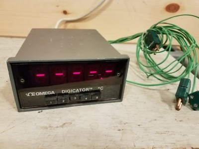 Omega Digicator 412B-THC Celcius Temprature Indicator - Used, Powers On 