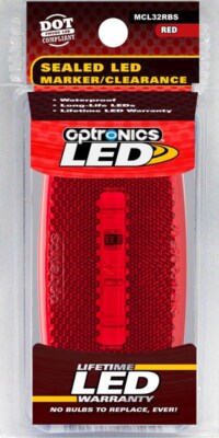 OPTRONICS LED M/C;OVAL;BLK; RED- MCL32RBS