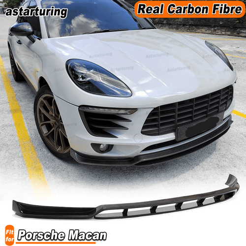 For Porsche Macan 2014-2017 Front Bumper Chin Lip Spoiler Body Kit REAL CARBON  - Bild 1 von 12