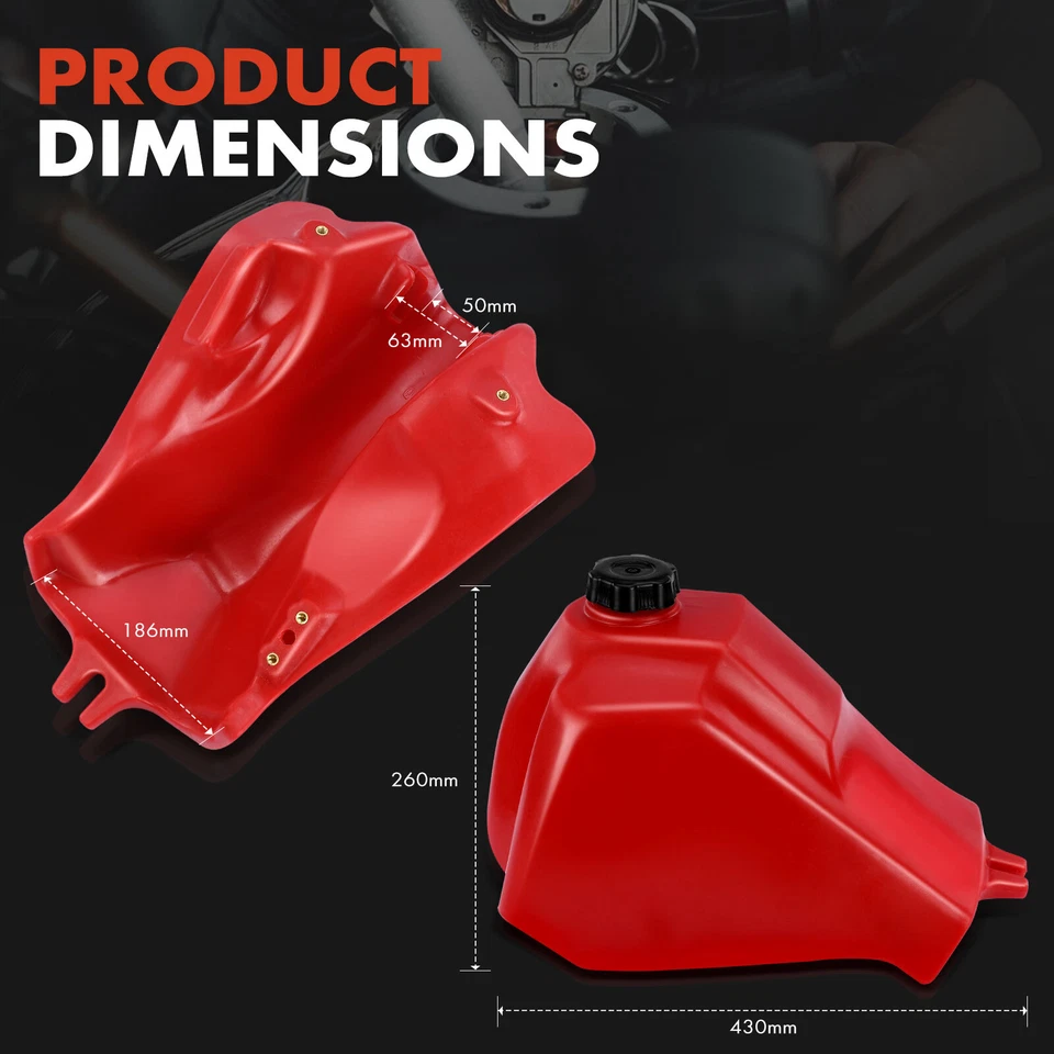 Tanque de combustible con tapa y llave de combustible para Honda ATC185 1980 ATC200 81-83 Big Red 200 Foto 2 de 4