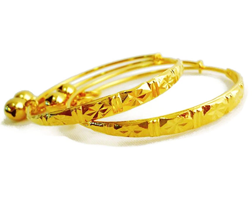 22K 23K Thai Baht Gold Plated Jewelry Baby Set Anklet Bell New Gift Baby Jewelry