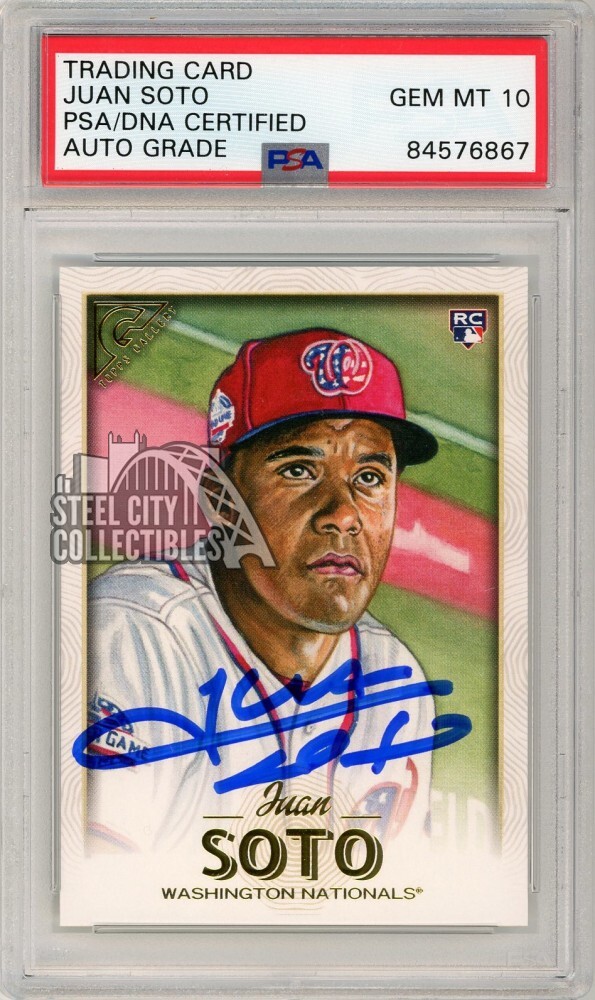 Juan Soto 2018 Topps Gallery Autograph Rookie Card #126 PSA/DNA 10