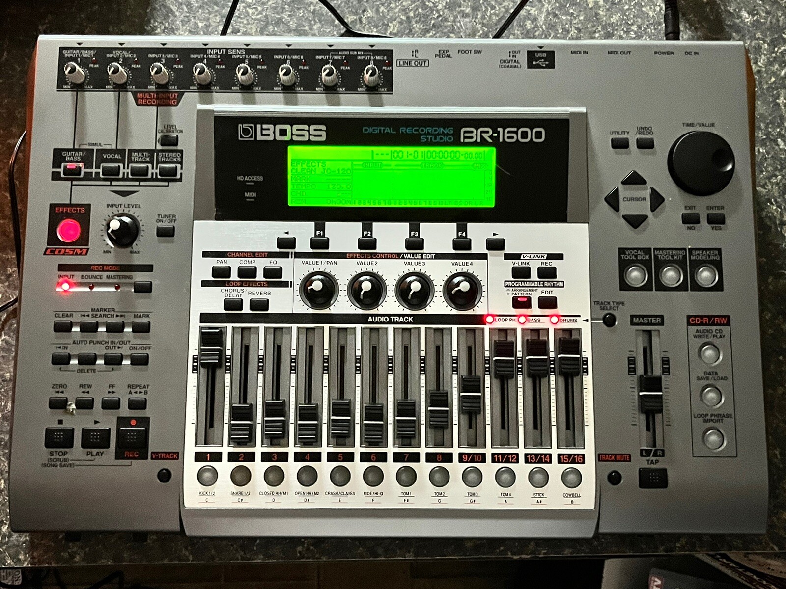 BOSS BR1600CD Digital Record Studio Multi Track Recorder eBay