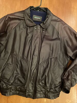 本革　80s 90s archive borown Leather Jacket Vtg 80s 90s SAVILE ROW Lined Dark Oxblood Brown Leather BOMBER