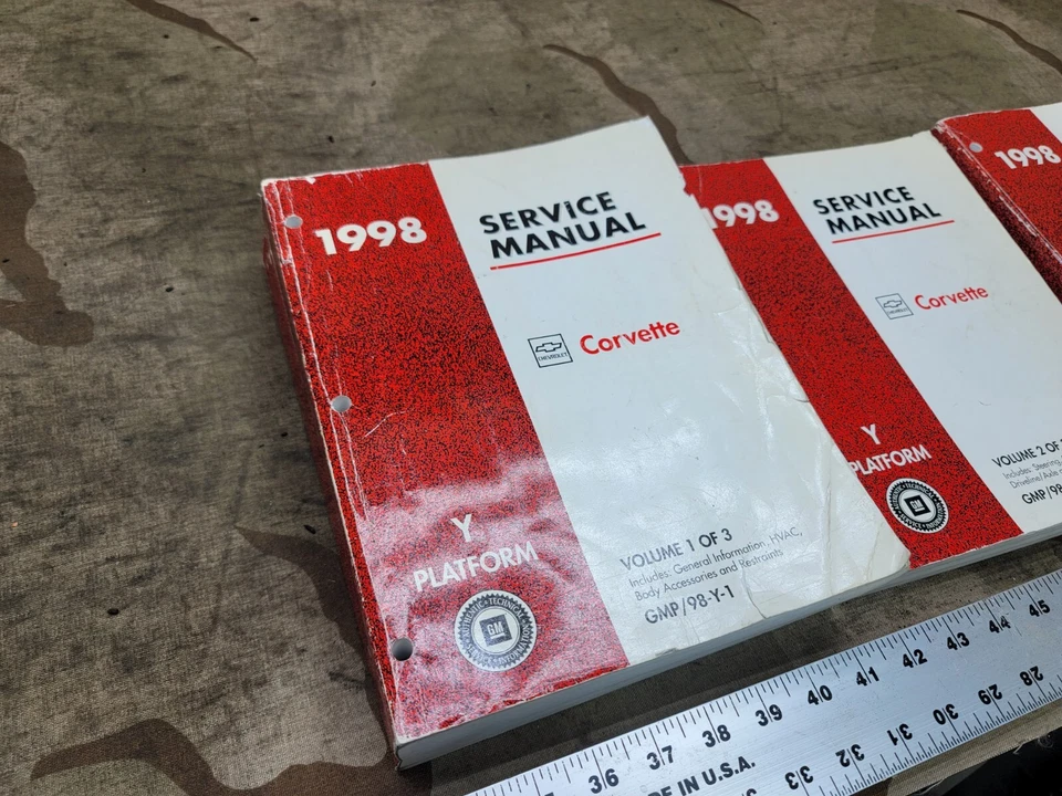 1998 98 GM Chevrolet Corvette Service Manual Volume 1, 2, & 3  - Изображение 2 из 4