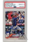 Ronald Acuna Jr 2018 Topps Auto RC Card "2018 Novato Del Ano" #US250 PSA/DNA 10