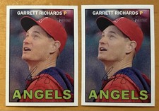 2026 Topps Heritage Lot Of 2 Garrett Richards #321 Anaheim Angels Mint