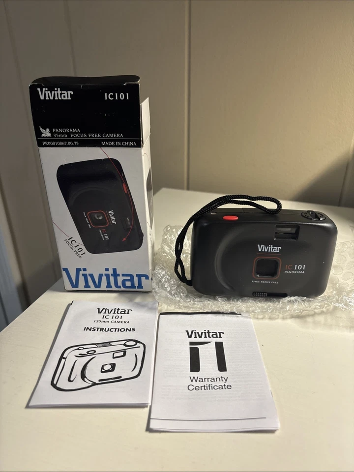Vintage Vivitar IC101 Panorama 35mm Focus Free Camera Point & Shoot Camera  New  Foto 3 de 4