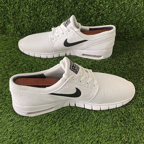 Nike SB Stefan Janoski Max Men's Size 10.5 White Black Style# 631303-100 EUC - Picture 7 of 13