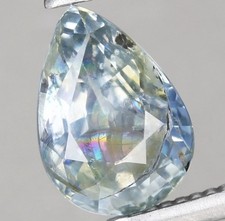 0.93ct Pear 6.7x5mm 100%Natural Unheated Tanzanian Light Blue Sapphire, Tanzania