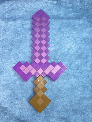 Minecraft Enchanted Purple Sword 17'' 2017 Mattel Toys brown