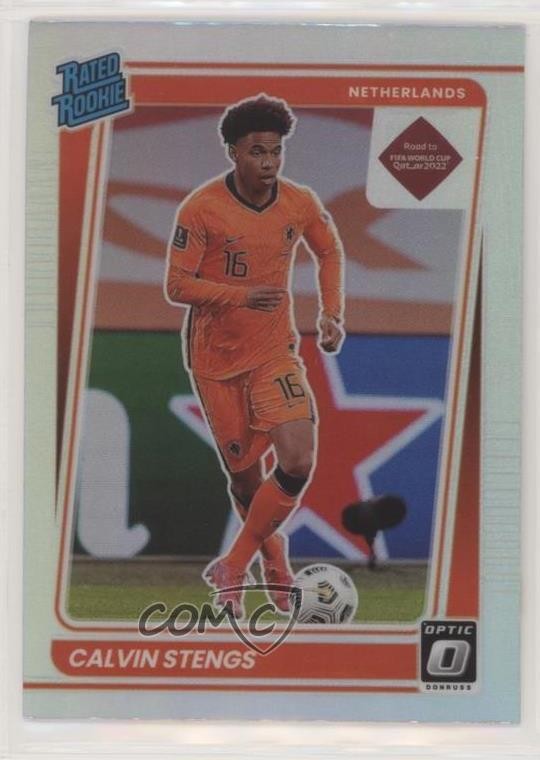 2021 Donruss Road to Qatar Rated Rookie Optic Holo Prizm Calvin Stengs #186 7m3