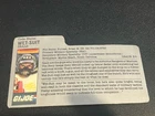 gi joe lot File Card 1986 Wet Suit Mission Brazil Great Condition Clean Card