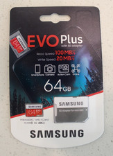 Samsung MB-MC64H EVO Plus 64GB microSDXC UHS-I Memory Card with SD Adapter