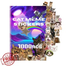 1000 Funny Cat Meme Stickers Book Journal Laptop Scrapbooking