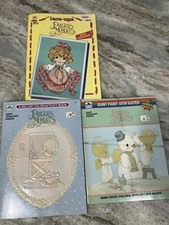 3 Pack Precious Moments Paint w Water Golden Coloring Books Lace Up Etc Vintage