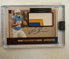 2024 Panini One Football Brenden Rice Red RPA /75 Chargers Auto Patch RC SSP