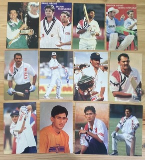 23x National Card Centre Bombay Postcards Indian players plus Cronje & Pakistan