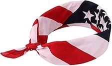 Red White and Blue American Flag Bandana Cotton Usa