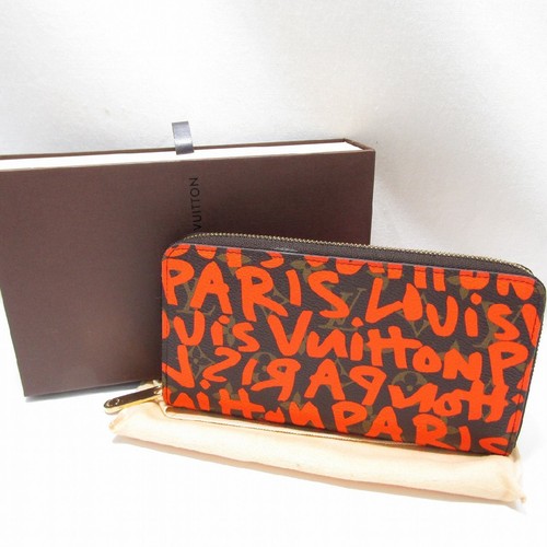 LOUIS VUITTON Zippy Wallet M93711 Monogram Graffiti Orange PVC H10.5xW19.5cm