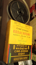 1940s EARLY RARE VINTAGE KODAK KODACHROME 8mm HOME Movie Film Metal Reel B605