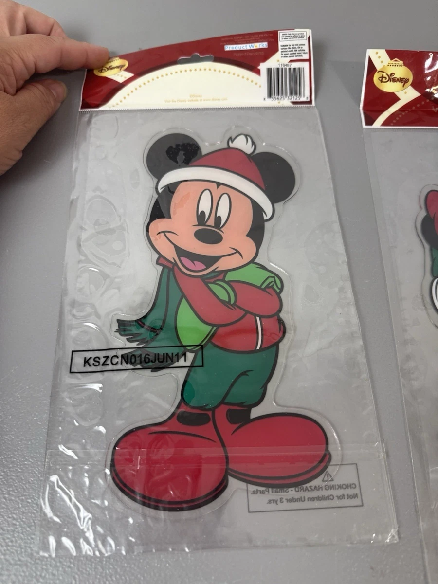 2 Paquetes De Gel Para Ventanas Navidad Adhesivos Disney Mickey & Minnie Mouse