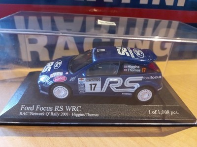 Ford Focus RS WRC 1:43 #17 Higgins/Thomas RAC Network Q Rallye 2001 MINICHAMPS