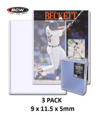BCW New 3 Pack Magazine Top Loader - Rigid PVC Holder - 9 x 11.5 x 5mm