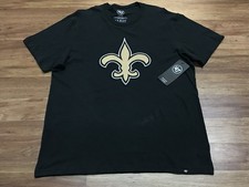 MENS XL - NEW '47 Brand NFL New Orleans Saints Football T-Shirt Black