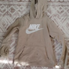 *HOLE* Nike Beige Hoodie with White Logo