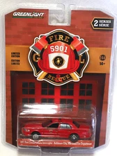 GREENLIGHT 2001 FORD CROWN VICTORIA BALTIMORE MARYLAND FIRE RESCUE 1:64 DIECAST