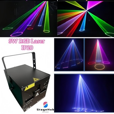 Laser 5W RGB 3D Animation Lazer Projector Stage DJ Light DMX ILDA party Club Bar