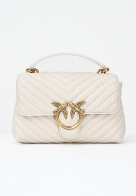 PINKO Damentaschen Weiß Tasche Mini Handtasche Lady Love Bag Puff Frühling es
