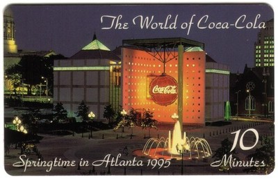 10m World of Coke Building Frühlingszeit in Atlanta 1995 SAMPLE Telefonkarte