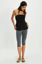 Free People Light Me Up Tube Top XS 2 Women Casual Cotton Black Blouse NEW 44248