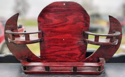 Vintage Double Moon Stairway To The Stars Folk Art Shop  Wooden Handmade Shelf