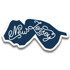 Magnet Me Up New Jersey US State-Shaped Magnet Decal - 3.9x5" Made in USA