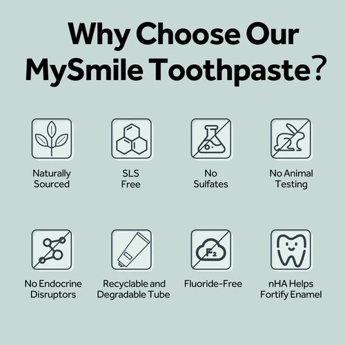 MySmile 10% Nano Hydroxylapatit Zahnpasta Fluoridfrei Empfindliche Zähne 120g - Bild 3 von 9