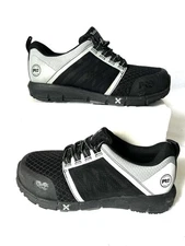 Timberland Pro Radius Composite Safety Toe Work Shoe Black Silver Womens 6.5 EUC