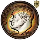 1964 Toned Roosevelt Dime Proof PCGS PR 67 PF See Video Toning Silver Coin 10C