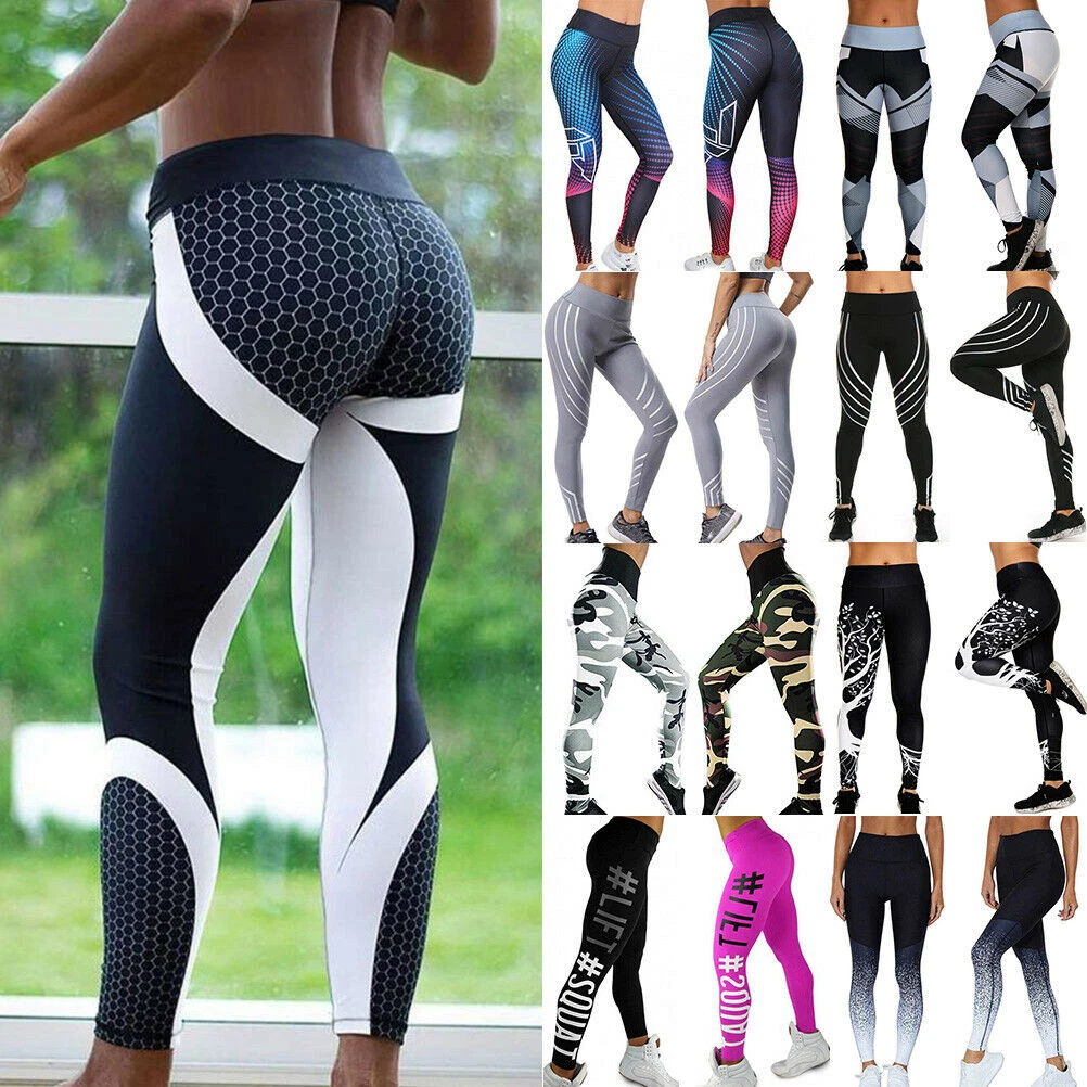 Women Push Up Yoga Pants High Waist Running Gym Leggings Workout