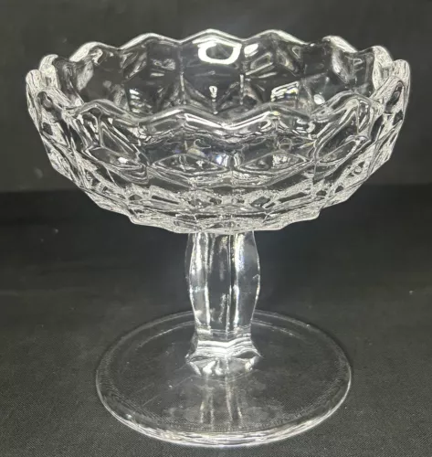 1940s Fostoria American No. 2056 Pattern Jelly Comport Candy Dish Pedestal VTG