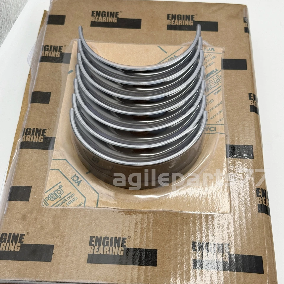 Juego de 12 varillas y cojinetes principales Cummins estándar (STD) para 89-02 Dodge Ram 5.9 NUEVO Foto 3 de 4