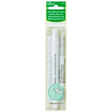 Clover Fine White Marking Pen Embroidery