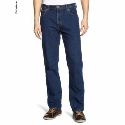 Wrangler Texas Jeans New Men's Regular Fit Black Blue Darkstone Stonewash Denim - Foto 12