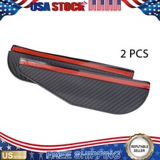 2pcs Carbon Fiber Style Black Mirror Rain Visor Guard For Car Auto Accessories