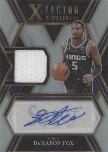 22-23 Panini Select DeAaron Fox X-factor Memorabilia Signatures 