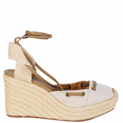 white canvas sandals