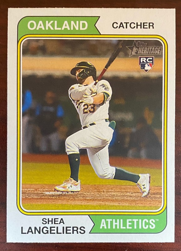 2023 Topps Heritage #190 Shea Langeliers Rookie Oakland Athletics RC
