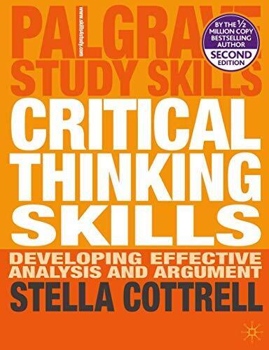 Critical Thinking Skills: Developing Effective A... by Stella Cottrell Paperback - Picture 1 of 2